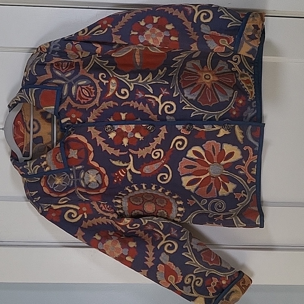 VINTAGE! Winding River Reversible Tapestry Coat - Picture 2 of 8